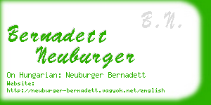 bernadett neuburger business card